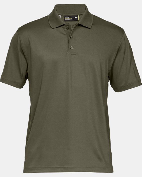 Herren UA Tactical Performance Poloshirt, Green, pdpMainDesktop image number 4